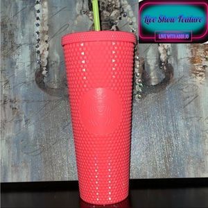 Starbucks Summer 2022 Bling Studded DragonFruit 24oz Tumbler Venti